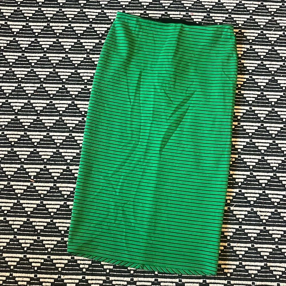 Urban Outfitters  silence + noise green and black striped pencil skirt